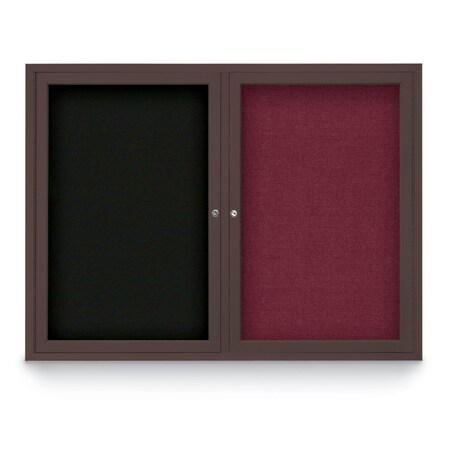 United Visual Products Corkboard, Cinnabar/Gold, 36" x 36" UV403-GOLD-CINNABA